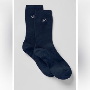 ALO Yoga Unisex Half-Crew Understated Sock Navy